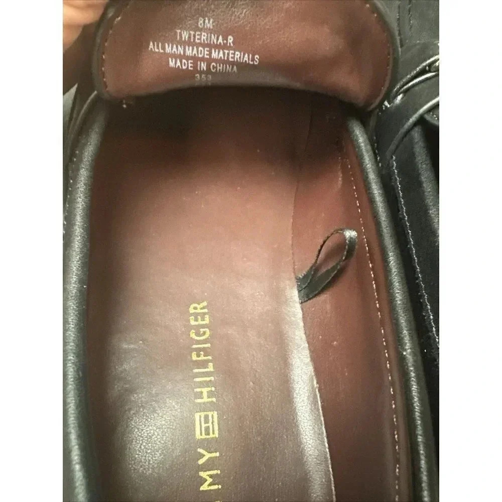 Tommy Hilfiger Black Loafer Women's Slip On Size 6 And 8 New - Picture 8 of 16